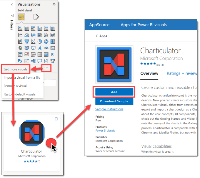 Adding the Charticulator visual
