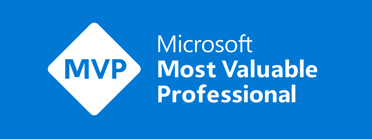 MVP Blue Badge includes the words Microsoft Most Valuable Professional