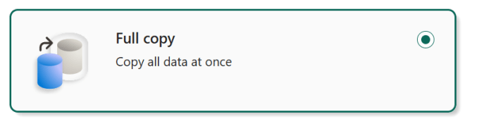 Full copy - sadly the only option
