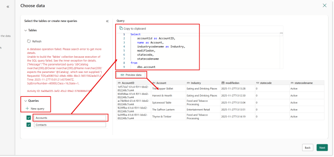 Creating queries with points highlighted to match the instructions