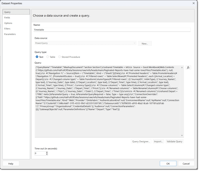 Dataset properties