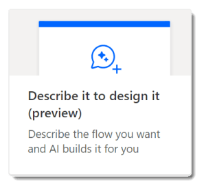 Describe it to design it tile from Create page in Power Automate