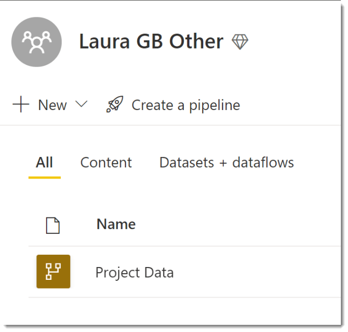 new dataflow from export