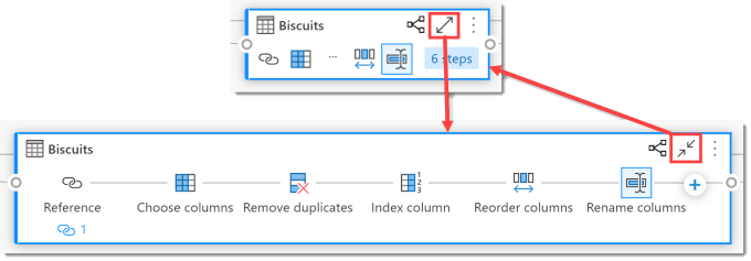 expand display view boxes using toggle