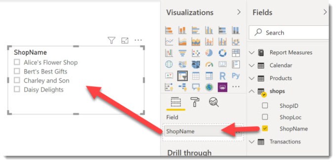add field to slicer