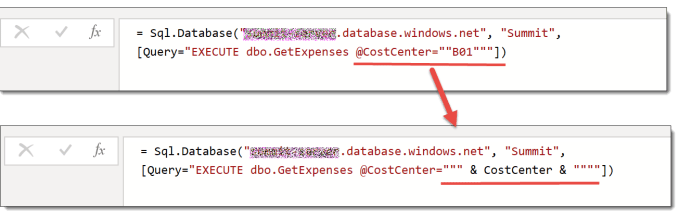 inserting parameter