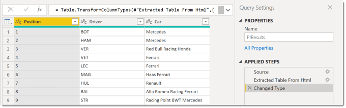 3 step query to fetch web data