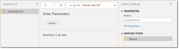 Hello World Function definition