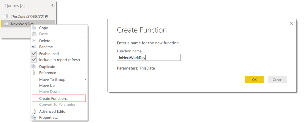 Create function