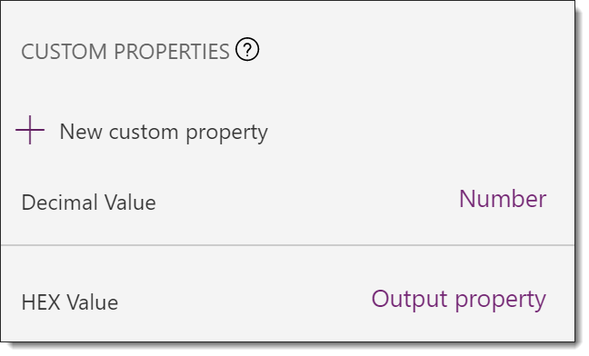 custom properties