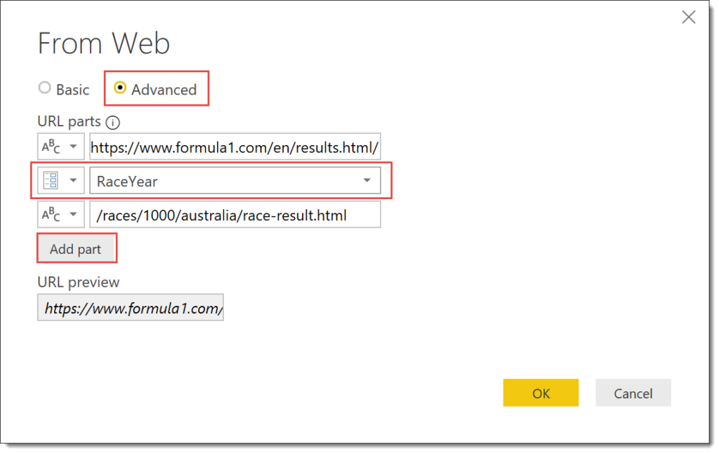 adding first parameter to source