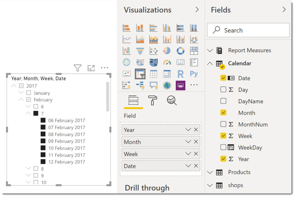 Adding multiple layers to hierarchy slicer