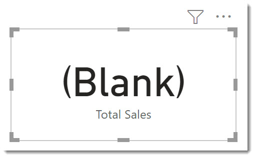 data card showing blank