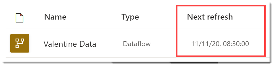 refresh dataflow