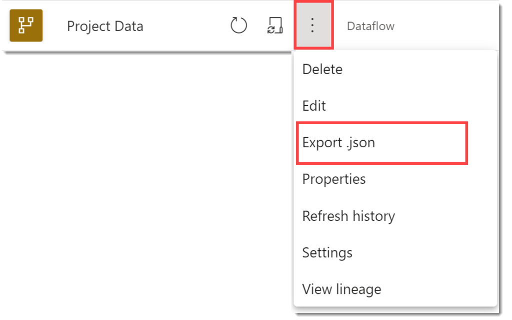 select export json