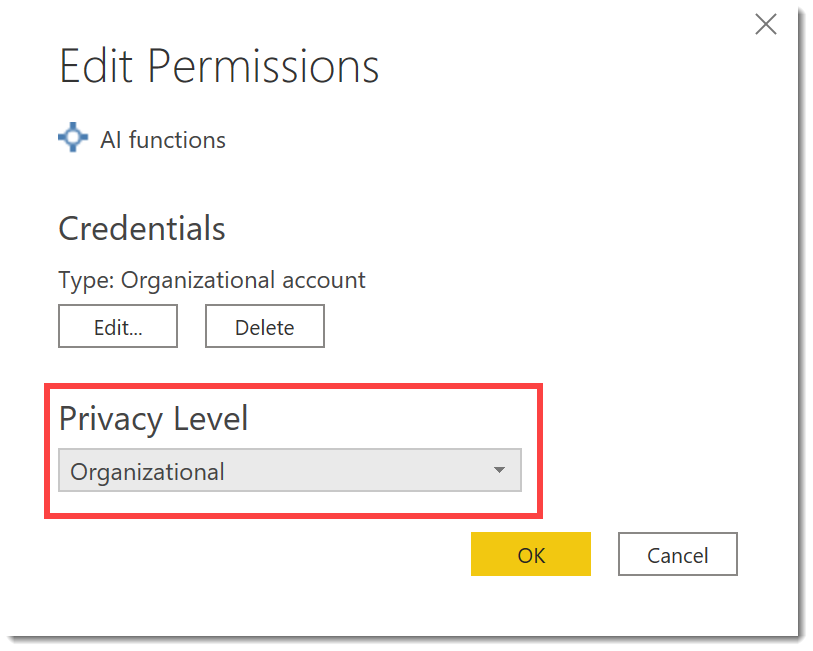 Edit Permissions dialog