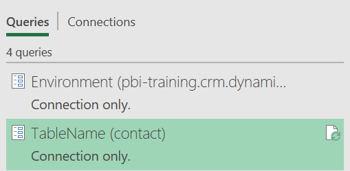 Parameter queries list