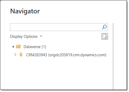 Navigator dialog showing successful switch Dataverse tenancy