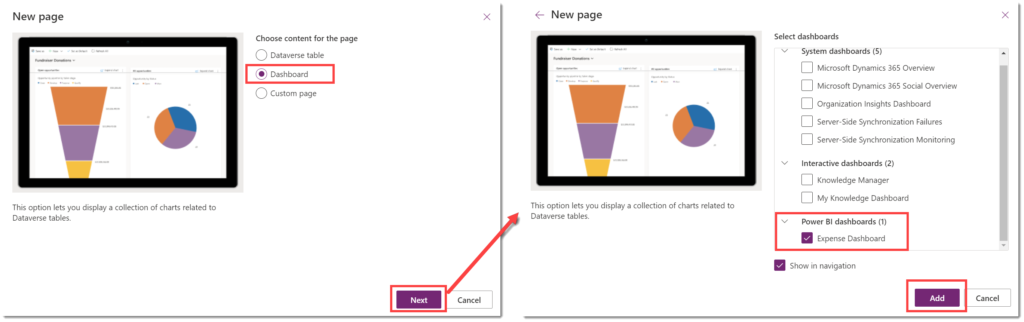 New page dialog box showing the options as described in the previous paragraph.