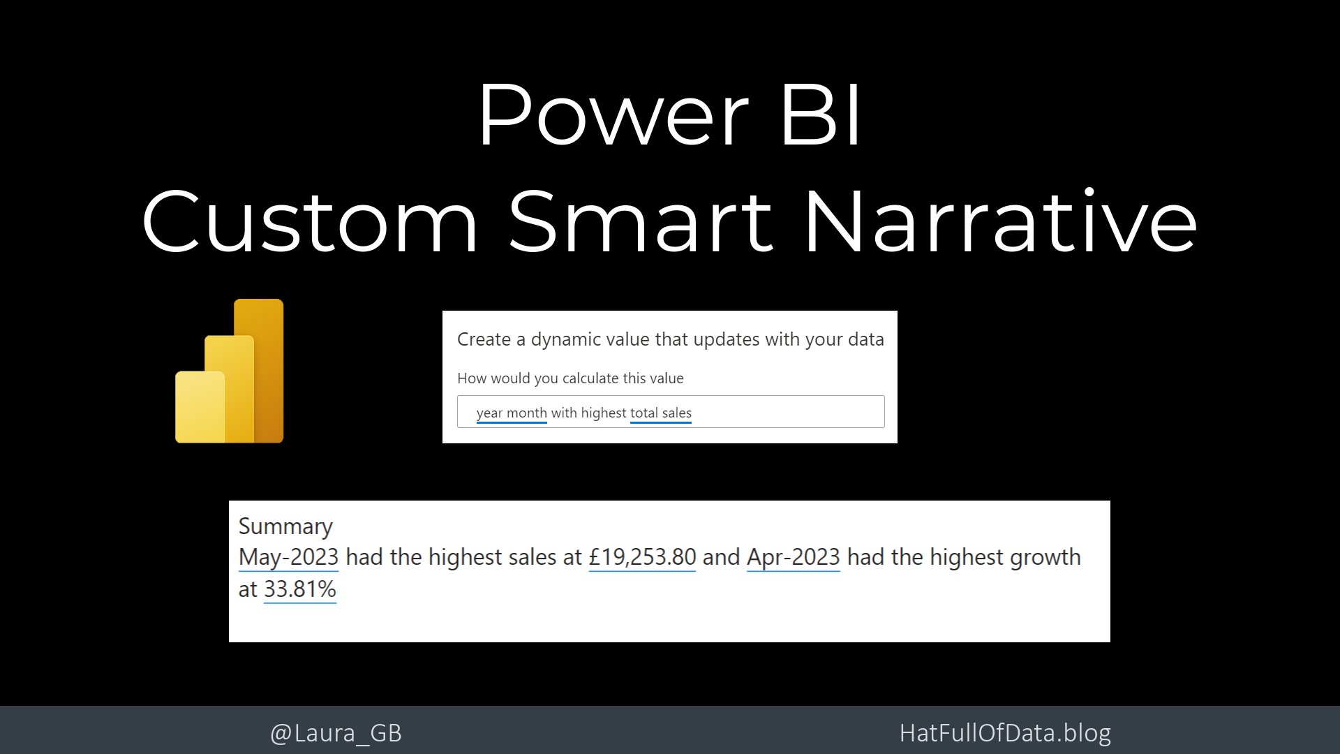 Power BI - Creating A Custom Smart Narrative - Hat Full Of Data