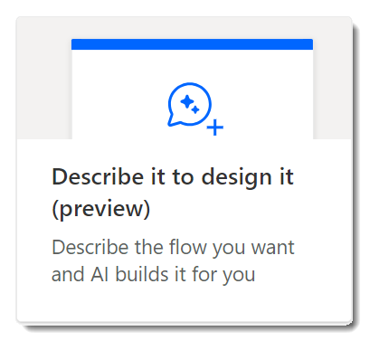 tile in Power Automate create to start the process